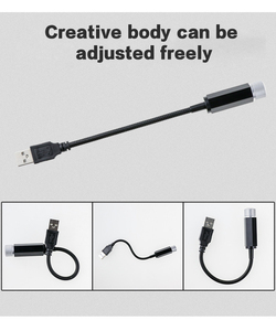 공장 도매 USB 프로젝션 별빛 반짝이 ABS+LED 장식 조명 자동차 실내 분위기 조명 - Product Image 6