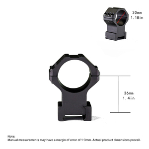 Anneaux de montage BANGBANG 30 mm - Fixation à triple vis pour rail de 20 mm, hauteur de 1,4 pouce (noir) - Product Image 5