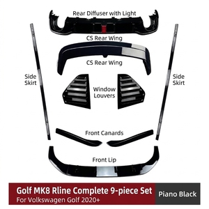 Kit de Carrocería de Alta Calidad en Plástico ABS, Alerón Delantero, Faldones Laterales, Alerón Trasero, Modificación para Volkswagen <span class=keywords><strong>Golf</strong></span> MK8 2020+ - Product Image 6
