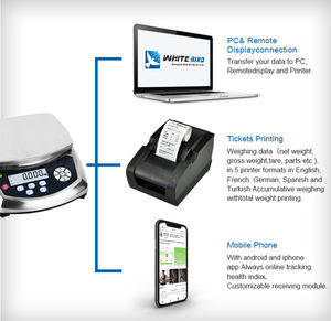 화이트 버드 디지털 30kg 정확도 2g 제조업체 동적 저울 30kg 스마트 실험실 전자 플랫폼 저울 - Product Image 5