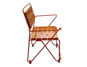 Chaises de patio <span class=keywords><strong>en</strong></span> <span class=keywords><strong>fer</strong></span> <span class=keywords><strong>forgé</strong></span>, <span class=keywords><strong>chaise</strong></span> de jardin <span class=keywords><strong>en</strong></span> métal, de taille une personne, design simpliste, 2021 - Product Image 3