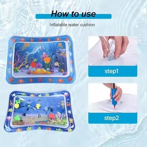 Tapete de juego de agua interactivo para gatos, tapete de juego con <span class=keywords><strong>Sensor</strong></span> de agua grueso para gatos, nuevo tapete de juego sensorial de agua con peces para jugar con mascotas - Product Image 6