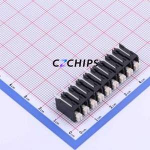 JL212V-50009B01 Spring Terminal Block Through hole Component (THT),P=5mm Connector 1x9P 5mm Black Through Hole - Product Image 1