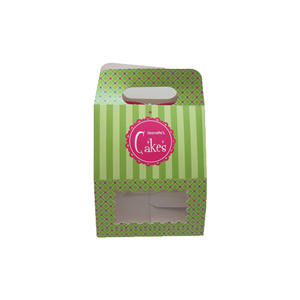 Scatola per Cupcake in carta biodegradabile eco-friendly personalizzata finestra trasparente per la spedizione di profumi alimentari Design stampato - Product Image 2