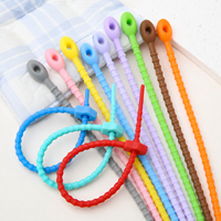 Attaches-câbles en silicone réutilisables réglables pour usine – Organisateur de fils polyvalent pour bricolage, fêtes, maison, bureau et décoration