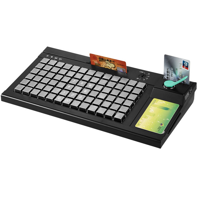 All-in-One Smart POS Keyboard MKB78 Full-Programmable NFC Barcode Scan MSR Card Reader for Cash Register