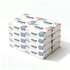 UNISOFT OEM, logo personnalisé, papier mouchoir pour le visage 100% pâte <span class=keywords><strong>de</strong></span> bois, 5 plis, emballage souple, serviettes faciales lisses, design élégant, mouchoirs en papier pour le visage - Product Image 3