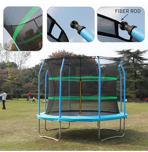 6ft-10ft 12ft 14ft Rebonding <span class=keywords><strong>Trampoline</strong></span> Enfants En Plein Air Pour Portable Basketball Hoop Attachment Avec Enclos Net Facile À Assembler - Product Image 5