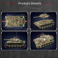 Mould King 20043 Military M24 Chaffee Building Block Toys Puzzle APP Remote Control Battle Building Block Kits for Kids Gift
