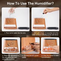 Mini humidificateur d'air 2 en 1, effet flamme, humidificateurs à brume fraîche, 8 couleurs, diffuseur d'huiles essentielles ultrasonique