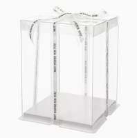 Boîte à Gâteau Carrée Haute en Plastique Transparent Vente en Gros, Populaire pour Mariages et Boulangeries