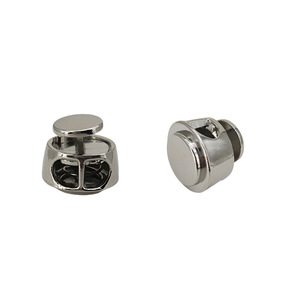 Cierre de Cordón Metálico de Aleación de Zinc con Hebilla de Resorte para Prendas, Ajustable para Capucha y Pierna de Pantalón, Acabado Plateado Duradero - Product Image 4