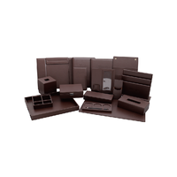Support de télécommande TV en cuir EASTON, couleur café, support de bureau W80xH170mm pour chambre d'hôtes