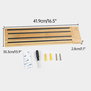 Nuevo Diseño 2026: Soporte Magnético <span class=keywords><strong>de</strong></span> Pared para <span class=keywords><strong>Cuchillos</strong></span> <span class=keywords><strong>de</strong></span> Bambú <span class=keywords><strong>de</strong></span> 3 Niveles Expandible <span class=keywords><strong>con</strong></span> Sistema Magnético Potente - Product Image 4
