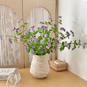 Fleur artificielle en mousse Yasunobu en forme de grain de riz, branche unique, jaune, blanc, violet, rose, décoration d'intérieur, ornement de salon - Product Image 5