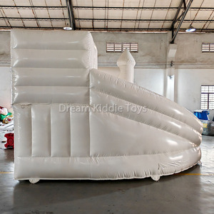 Maison de rebond blanche de location de fête avec toboggan et piscine à balles équipement de jeu doux intérieur extérieur château gonflable de mariage - Product Image 5