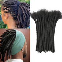 Extensions de dreadlocks en cheveux humains en gros, 100 % faites à la main, extensions de locs afro crépues en cheveux humains