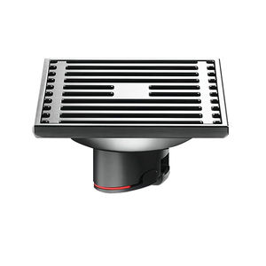 Grille de drain de sol carrée anti-odeur en acier inoxydable SUS304, grille de drain de sol en laiton à grande capacité de débit - Product Image 1