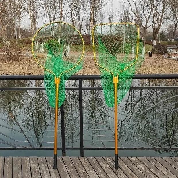 ตาข่ายสีเขียว ตาใหญ่ หัวกลม เสาอลูมิเนียม 70 ซม