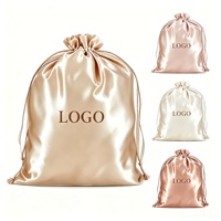 Sac à poussière personnalisé en satin de luxe avec cordon de serrage et logo imprimé, pochette de rangement pour perruques, vêtements, chaussures, bijoux, sacs à main, produits de beauté