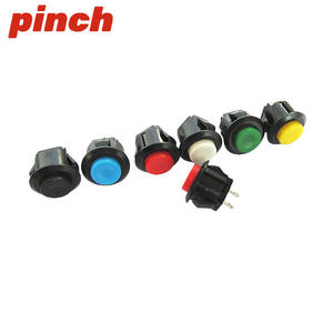 Pinch DS-500 Snap-On <b>Push</b> <b>Button</b> <b>Switch</b> 14mm Round Head Self-Resetting Normally Open 2-Pin Electric Bicycle Horn <b>Switch</b> - Product Image 3