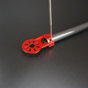 Soporte de motor CNC de aluminio de 16 mm, brazo de tubo de carbono rojo y negro, soporte de motor multirrotor para drones de carreras - Product Image 4