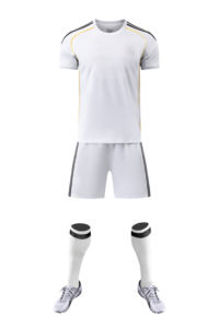 <span class=keywords><strong>Maillot</strong></span> de football blanc <span class=keywords><strong>Tottenham</strong></span> avec bordure dorée, imprimé, à séchage rapide, respirant, pour l'entraînement, personnalisable, unisexe - Product Image 2