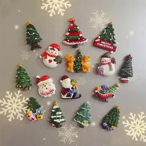 Christmas Decorations Custom 3D Resin Metal Crafts Christmas ornaments Funny Xmas Refrigerator Fridge Magnets