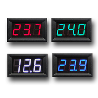 Voltmeter Tampilan Digital 2 Kawat 0.56 Inci DC4.5-30V 10A Pengukur Tegangan Panel LED