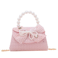Bolso Princesa Dulce para Bebés Niñas, Bolso Bandolera Portátil con Lazo, Primavera 2024