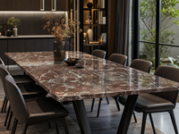 Grande dalle de marbre naturel rouge de Chine polie sur mesure pour îlot de cuisine, salle de bain, chambre à coucher et table d'appartement intérieur