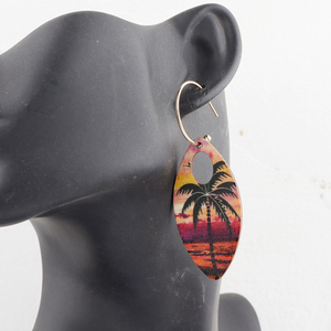 Bông Tai Hình Học Treo Lủng Lẳng Hình Học Cây Dừa Vàng Cho Nữ Bằng Gỗ Đáng Yêu 2023 Cho Kỳ Nghỉ Hè - Product Image 5