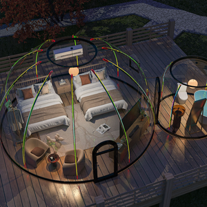 Hôtel de luxe Tente Dôme Chambre Pleine Maison Préfabriqué Transparent Igloo <span class=keywords><strong>Bulle</strong></span> pour Extérieur Entrepôt Villa Parc Cuisine - Product Image 2