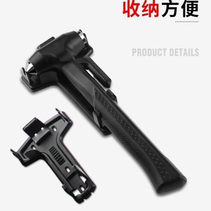 Emergency Hammer For Car Bus Window Breaker Long Handle Steel Black 210g Rescue Tool - Product Image 3