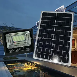 150W 400W泛光灯太阳能电池板简易安装太阳能泛光灯太阳能系统室外