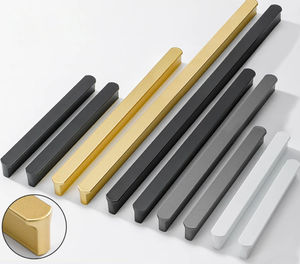 Pulls Furniture Hardware Kitchen Cabinet Cupboard Dresser Wardrobe Drawer <strong>Door</strong> <strong>Gold</strong> Black Modern Pull Handles - Product Image 6