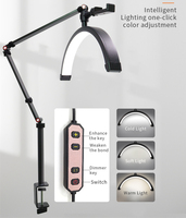 Lampe de plafond à LED pour Salon de beauté, éclairage annulaire demi-lune pour cils et soins de la peau