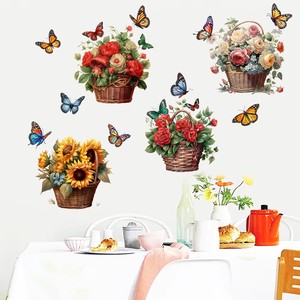 <span class=keywords><strong>Adesivi</strong></span> Murali in Vinile <span class=keywords><strong>Floreali</strong></span> Vintage, Impermeabili e Resistenti ai Raggi UV, Decorazione <span class=keywords><strong>per</strong></span> Casa e Soggiorno - Product Image 4