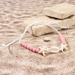 Perhiasan buatan tangan gelang Boho kerang bintang laut Hawaii bermotif mata setan gelang dapat disesuaikan anyaman pantai - Product Image 6