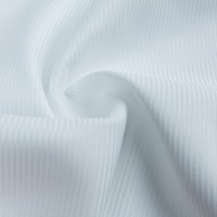 Tissu pour chemise d'affaires en coton longues fibres 100% 80/2, jacquard sergé respirant et léger, traité à l'ammoniaque liquide, facile d'entretien, en stock