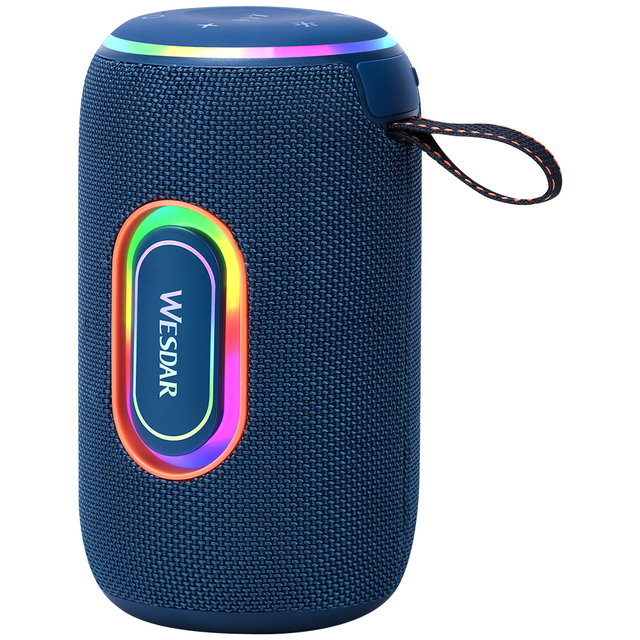 OEM Bt 5.4 Speaker with RGB Lights & Lanyard, Portable Fabric Design, Type-C for Phone/Computer