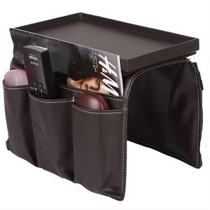 Organizer per Bracciolo del <span class=keywords><strong>Divano</strong></span> in Pelle, Borse Portaoggetti Multifunzione Ecologiche con <span class=keywords><strong>Porta</strong></span> <span class=keywords><strong>Telecomando</strong></span> per Soggiorno - Product Image 2