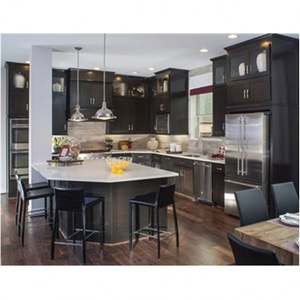 Gabinetes de Cocina Modulares de Madera Maciza, Diseño Moderno, Muebles Multifuncionales de Calidad, Accesorios de Grifería de Mármol Laminado - Product Image 3