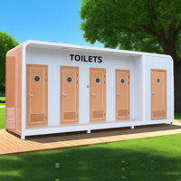 Toilettes portables d'extérieur en panneaux sandwich galvanisés, écologiques, durables, faciles à installer pour appartements et lieux publics