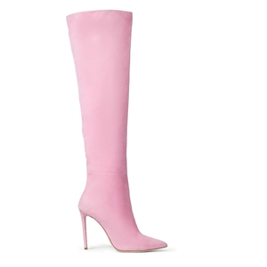 Stivali in Gomma da Donna a Metà Polpaccio, <span class=keywords><strong>Nuovo</strong></span> <span class=keywords><strong>Design</strong></span>, Tacco Alto con Plateau, Tinta Unita, Stampa, Tomaia in Lana, Slip-On per Autunno/Inverno - Vendita all'Ingrosso - Product Image 5