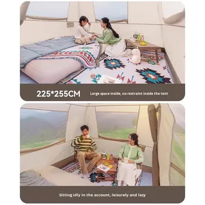 Tente de camping portable pliable en Oxford double couche quatre saisons 1500-2000 mm, imperméable et résistante à l'eau, grande taille, ouverture rapide automatique - Product Image 3