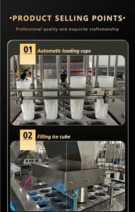 Cốc Tự động Rửa điền niêm phong máy nước giải khát Juice cốc nước làm đầy và niêm phong máy sữa chua cốc máy đóng gói - Product Image 6