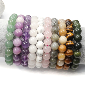 Batu permata penyembuhan kustom pria kristal alami kuarsa mawar amethyst 10mm batu bulat manik kristal gelang jumlah besar - Product Image 1