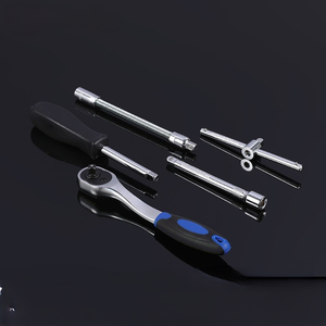Jeu de douilles chromées de 46 pièces avec clé à cliquet à 72 dents, boîte à outils combinée, ensemble d'outils à double usage pour la réparation automobile 7 - Product Image 3