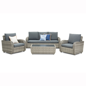 Meubles de terrasse de haute qualité, imperméables, modernes, en rotin, pour salle à manger, jardin, <span class=keywords><strong>extérieur</strong></span>, <span class=keywords><strong>intérieur</strong></span>, hôtel, salon, <span class=keywords><strong>canapé</strong></span> 5 places - Product Image 2